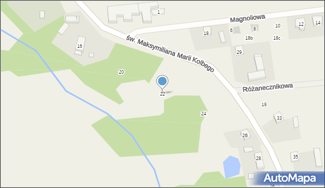 Czmoniec, św. Maksymiliana Marii Kolbego, 22, mapa Czmoniec