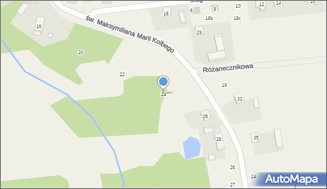 Czmoniec, św. Maksymiliana Marii Kolbego, 24, mapa Czmoniec