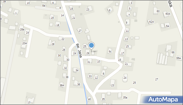 Czudec, św. Jana, 29A, mapa Czudec