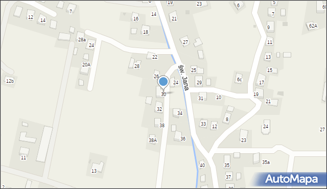 Czudec, św. Jana, 30, mapa Czudec