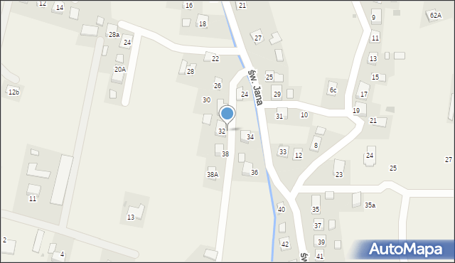 Czudec, św. Jana, 32, mapa Czudec