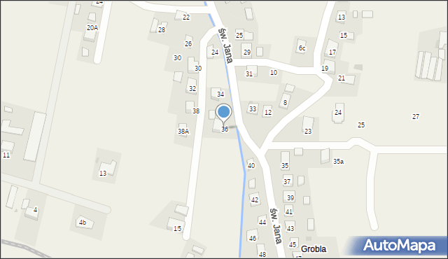 Czudec, św. Jana, 36, mapa Czudec