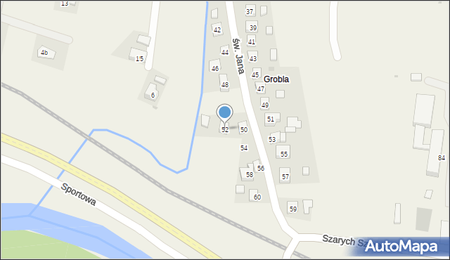 Czudec, św. Jana, 52, mapa Czudec