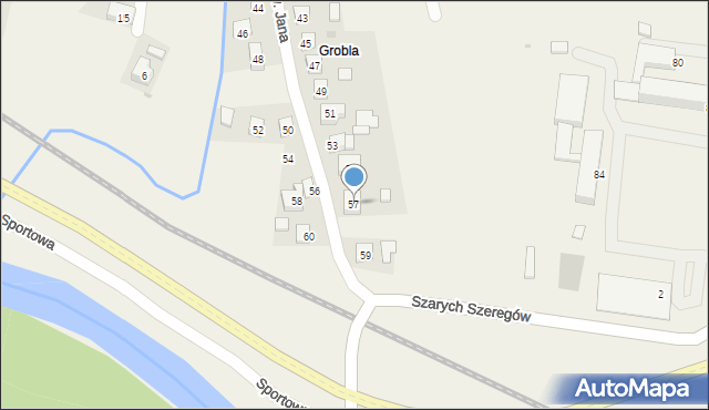 Czudec, św. Jana, 57, mapa Czudec