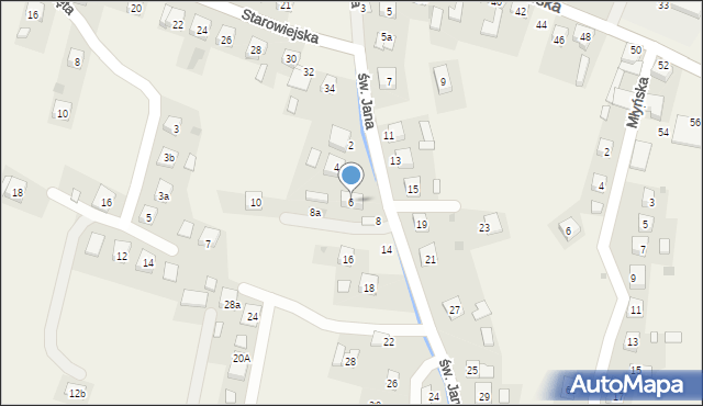 Czudec, św. Jana, 6, mapa Czudec