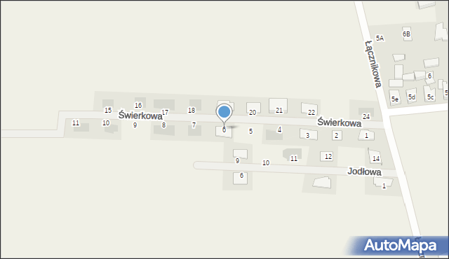 Dąbcze, Świerkowa, 6, mapa Dąbcze