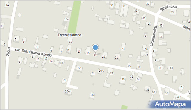 Dąbrowa Górnicza, św. Stanisława Kostki, 17, mapa Dąbrowa Górnicza