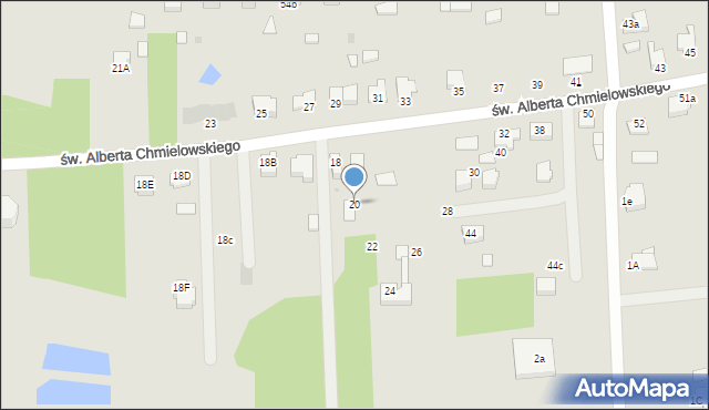 Dąbrowa Tarnowska, św. Brata Alberta Chmielowskiego, 20, mapa Dąbrowa Tarnowska