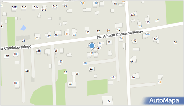 Dąbrowa Tarnowska, św. Brata Alberta Chmielowskiego, 30, mapa Dąbrowa Tarnowska