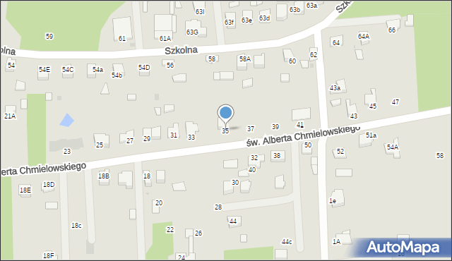 Dąbrowa Tarnowska, św. Brata Alberta Chmielowskiego, 35, mapa Dąbrowa Tarnowska