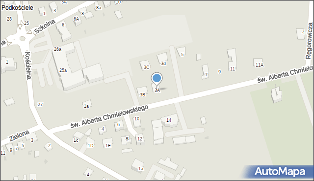 Dąbrowa Tarnowska, św. Brata Alberta Chmielowskiego, 3A, mapa Dąbrowa Tarnowska