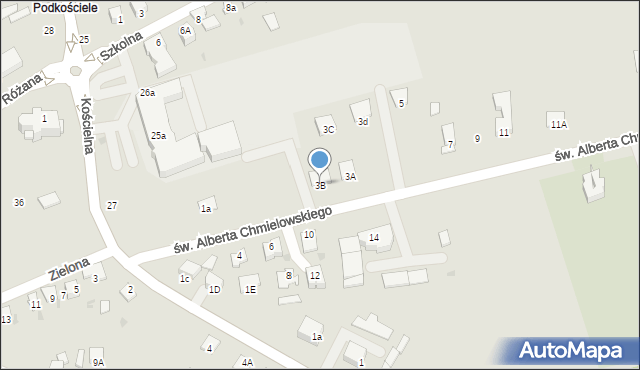 Dąbrowa Tarnowska, św. Brata Alberta Chmielowskiego, 3B, mapa Dąbrowa Tarnowska