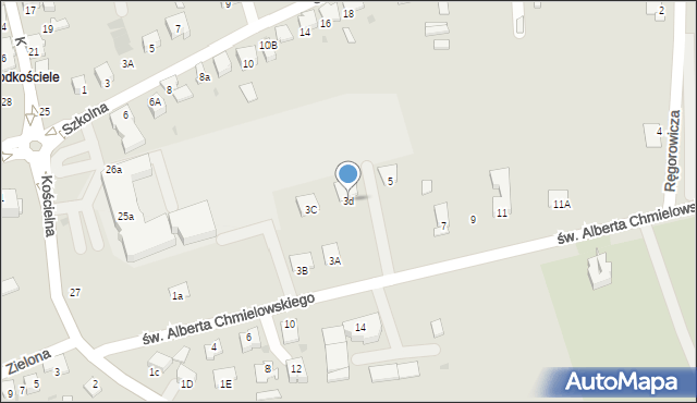 Dąbrowa Tarnowska, św. Brata Alberta Chmielowskiego, 3d, mapa Dąbrowa Tarnowska