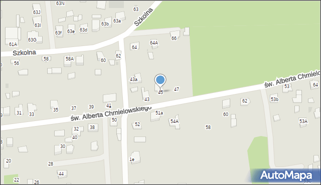 Dąbrowa Tarnowska, św. Brata Alberta Chmielowskiego, 45, mapa Dąbrowa Tarnowska