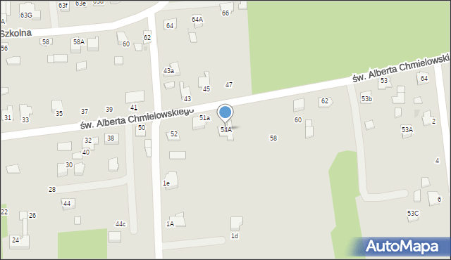 Dąbrowa Tarnowska, św. Brata Alberta Chmielowskiego, 54A, mapa Dąbrowa Tarnowska