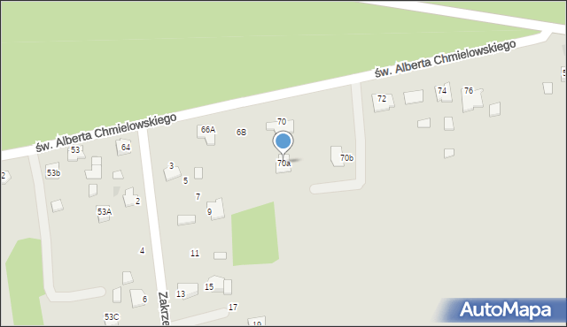 Dąbrowa Tarnowska, św. Brata Alberta Chmielowskiego, 70a, mapa Dąbrowa Tarnowska