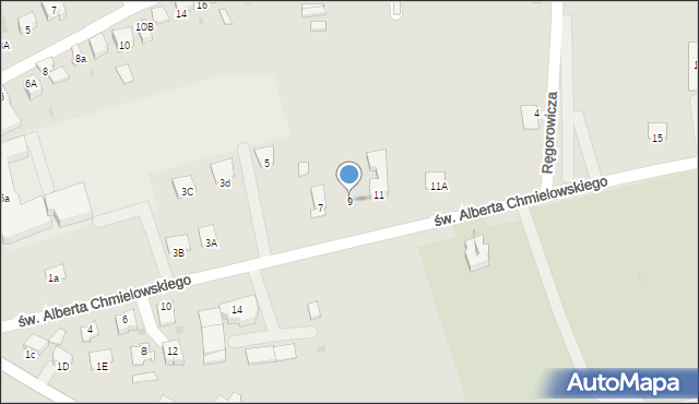 Dąbrowa Tarnowska, św. Brata Alberta Chmielowskiego, 9, mapa Dąbrowa Tarnowska