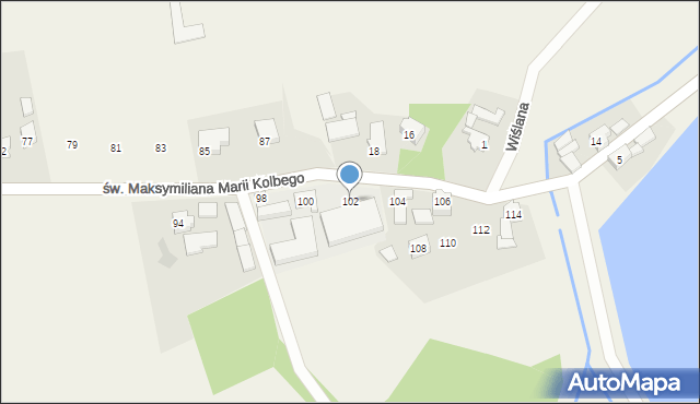 Dankowice, św. Maksymiliana Marii Kolbego, 102, mapa Dankowice