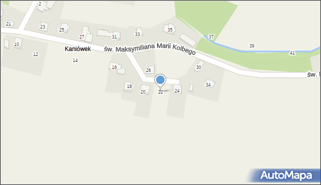 Dankowice, św. Maksymiliana Marii Kolbego, 22, mapa Dankowice