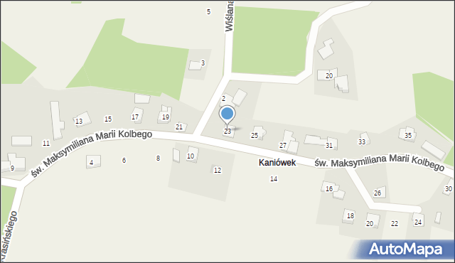 Dankowice, św. Maksymiliana Marii Kolbego, 23, mapa Dankowice