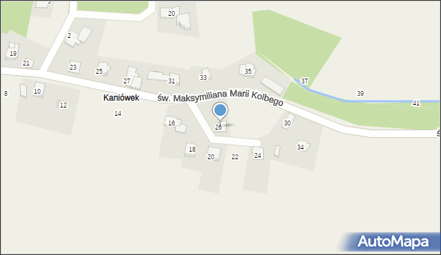 Dankowice, św. Maksymiliana Marii Kolbego, 28, mapa Dankowice