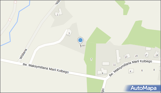 Dankowice, św. Maksymiliana Marii Kolbego, 5, mapa Dankowice