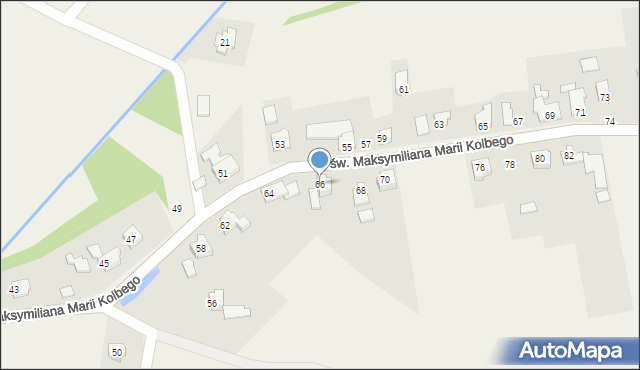 Dankowice, św. Maksymiliana Marii Kolbego, 66, mapa Dankowice