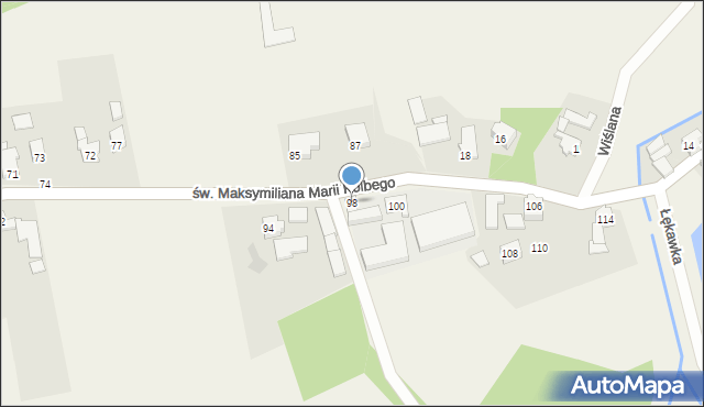 Dankowice, św. Maksymiliana Marii Kolbego, 98, mapa Dankowice