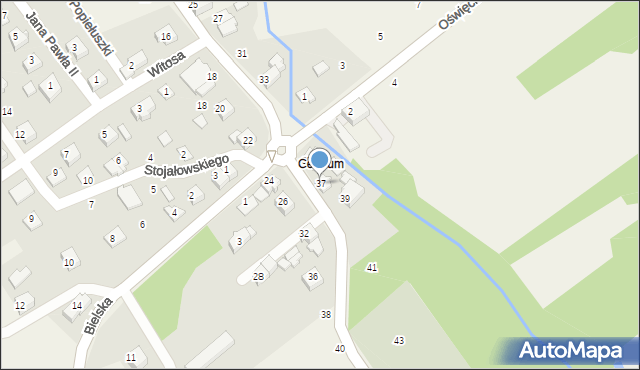 Dankowice, św. Wojciecha, 37, mapa Dankowice