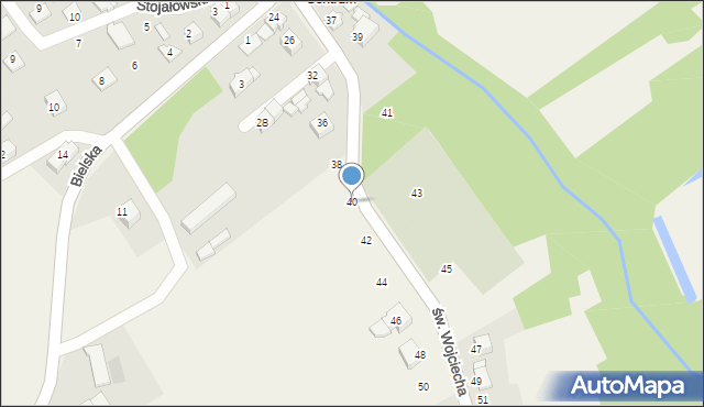 Dankowice, św. Wojciecha, 40, mapa Dankowice