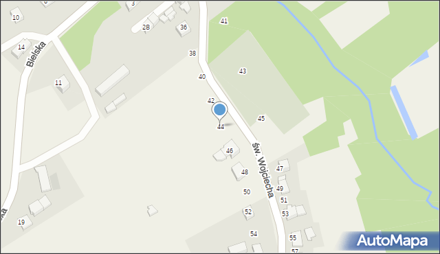 Dankowice, św. Wojciecha, 44, mapa Dankowice