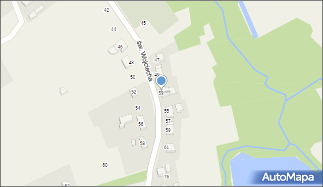 Dankowice, św. Wojciecha, 53, mapa Dankowice
