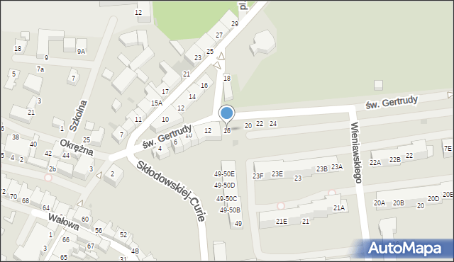 Darłowo, św. Gertrudy, 16, mapa Darłowo