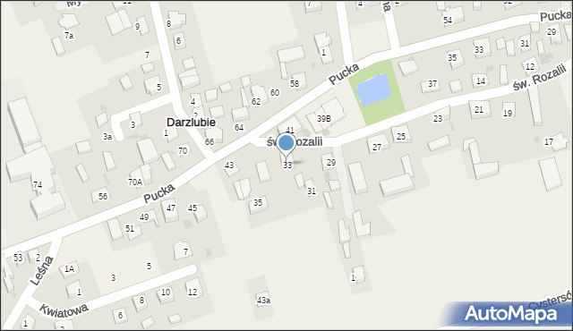Darzlubie, św. Rozalii, 33, mapa Darzlubie