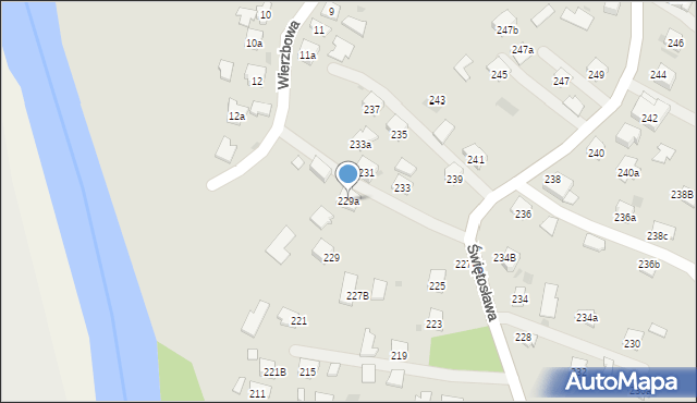 Dębica, Świętosława, 229a, mapa Dębicy