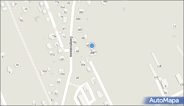 Dębica, Świętosława, 48E, mapa Dębicy