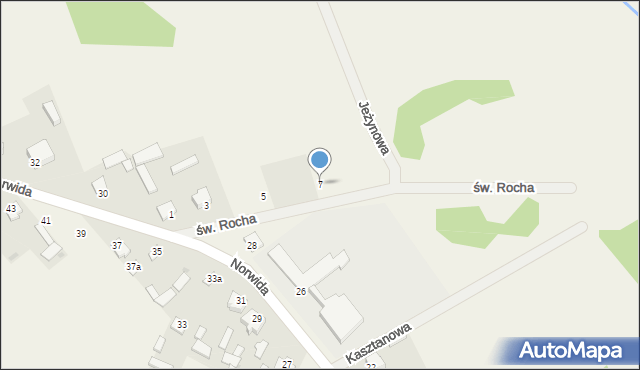 Dębinki, św. Rocha, 7, mapa Dębinki
