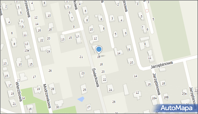 Długołęka, Świerkowa, 16, mapa Długołęka
