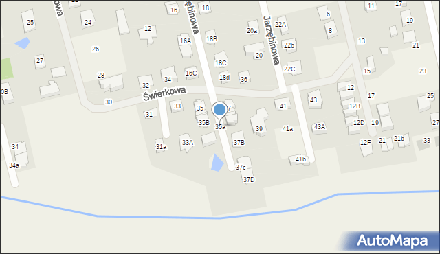 Długołęka, Świerkowa, 35a, mapa Długołęka