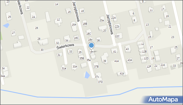 Długołęka, Świerkowa, 37, mapa Długołęka