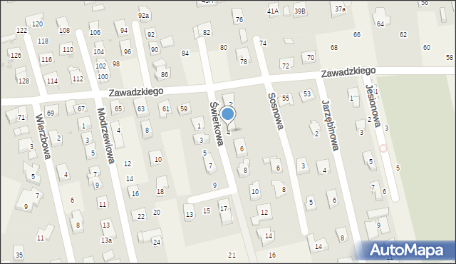 Długołęka, Świerkowa, 4, mapa Długołęka