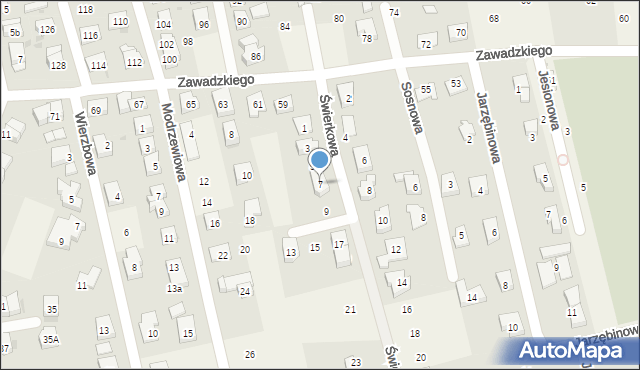 Długołęka, Świerkowa, 7, mapa Długołęka