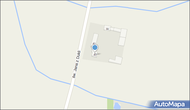 Dobiercice, św. Jana z Dukli, 43, mapa Dobiercice