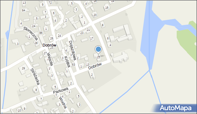 Dobrów, św. Bogumiła, 15, mapa Dobrów