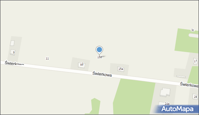 Dobrzyniewo Duże, Świerkowa, 13d, mapa Dobrzyniewo Duże