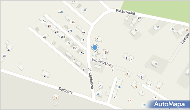 Dojazdów, św. Faustyny, 1, mapa Dojazdów