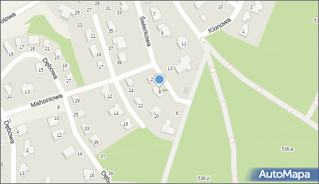 Dolaszewo, Świerkowa, 4, mapa Dolaszewo