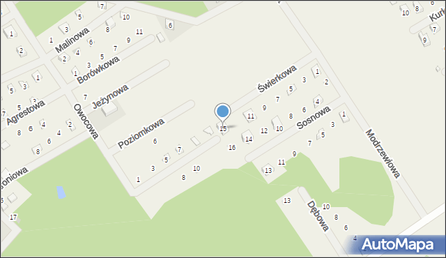 Dominice, Świerkowa, 15, mapa Dominice