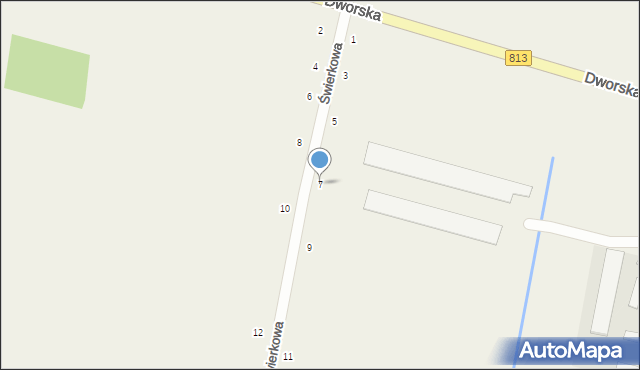 Drelów, Świerkowa, 7, mapa Drelów