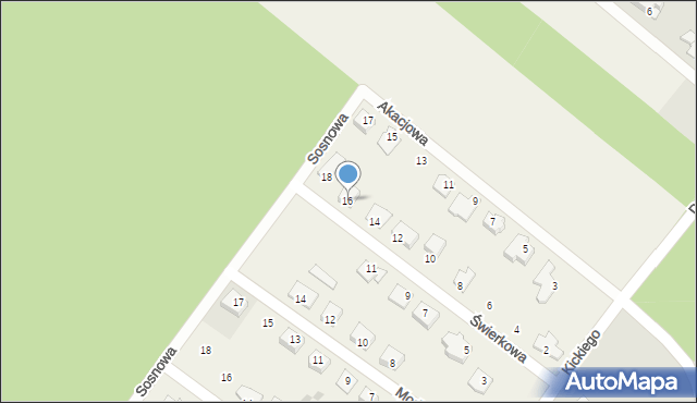 Drężewo, Świerkowa, 16, mapa Drężewo